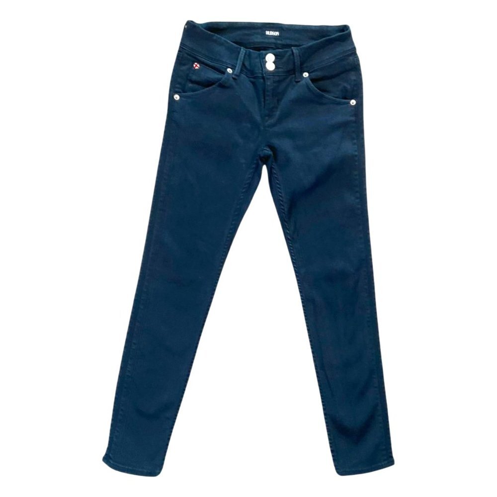 Hudson Jeans “Nico” Mid-Rise Super-Skinny Black Stretch Denim Sz 27 (Small)